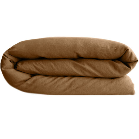Housse de couette SONATE lin lavé froissé 240x220 cm