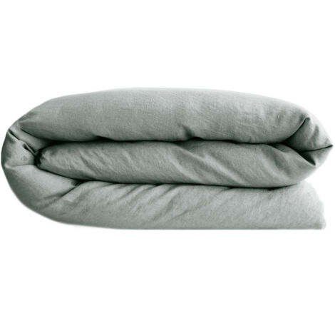 Housse de couette SONATE lin lavé froissé 260x240 cm