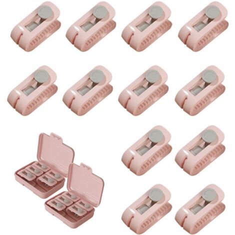 Housse de couette Support Clips,12 Pcs Boucle Couettes Clip Haute Élasticité des Couettes, des Clips Anti Dérapant Borne Clips pour la Fixation de la Couverture(Rose)