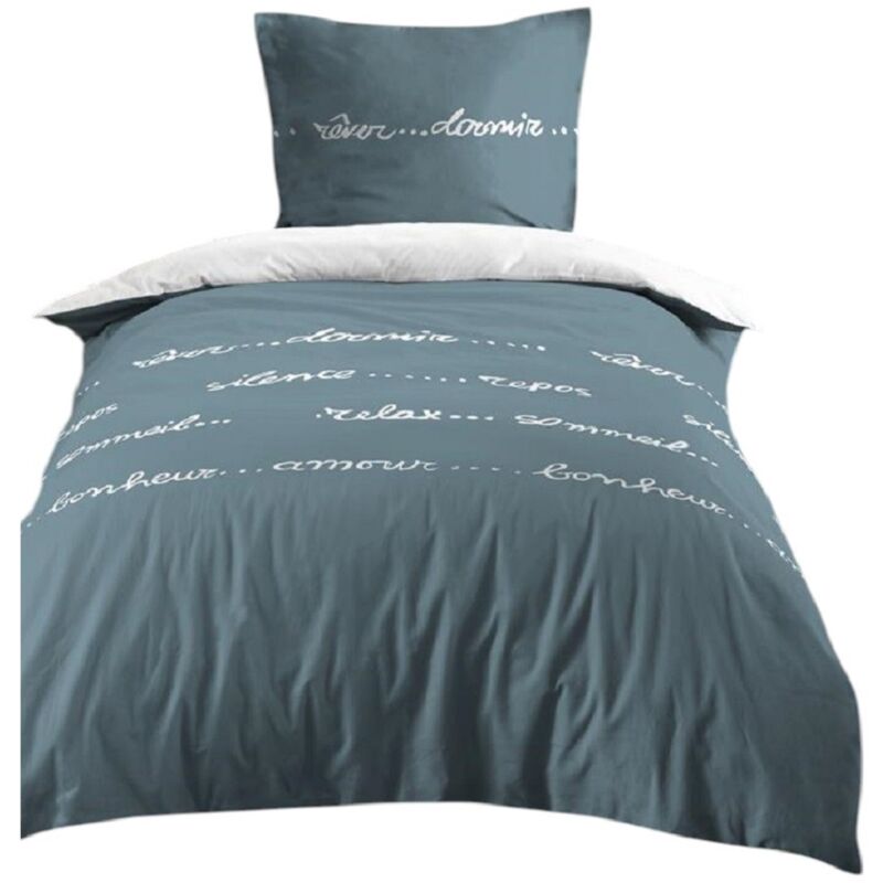 Lovely Casa - Housse de couette + taies 140x200cm Reverie Zen