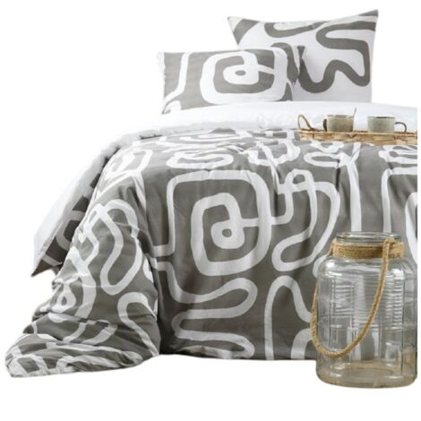 Housse de couette + taies 240x260cm Geopinto