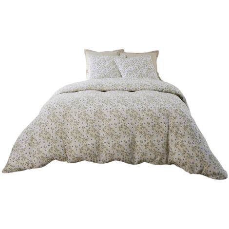 Housse de couette + taies gaze de coton 220 x 240 cm Lucile