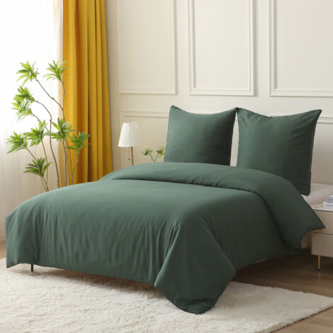 Housse de couette trois pièces (vert malder) housse de couette de taille SD: 155x220  1

Taie d'oreiller: 80x80  2