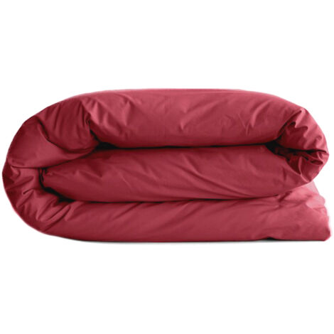Housse de couette uni percale de coton MANOIR 240x220 cm