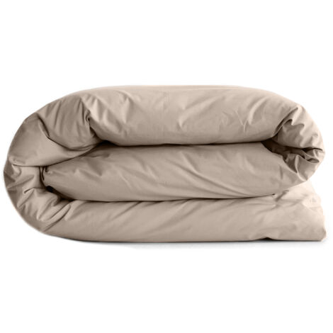 Housse de couette uni percale de coton MANOIR 260x240 cm