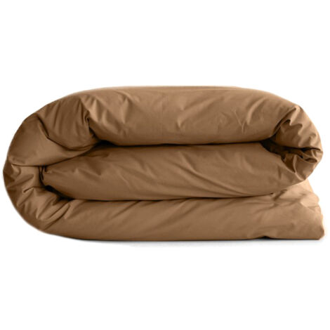 Housse de couette uni percale de coton MANOIR 260x240 cm