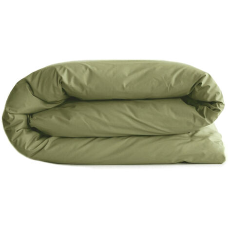 Housse de couette uni percale de coton MANOIR 260x240 cm