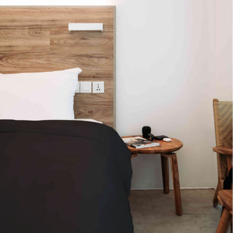 Housse de Couette Unie en 100 % Coton Noir 260x240 cm