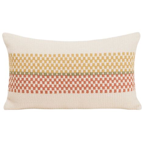 Housse de coussin 28x47 cm MADURA - Jaune et terracotta - EMEO