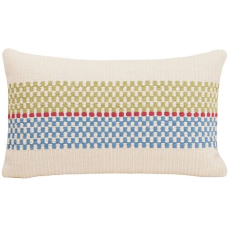 Housse de coussin 28x47 cm MADURA - Vert et bleu - EMEO