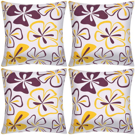 4 Marron /& Crème Carreaux en cuir synthétique housses de coussin 16/" 18/" 20/" Diffusion Oreillers