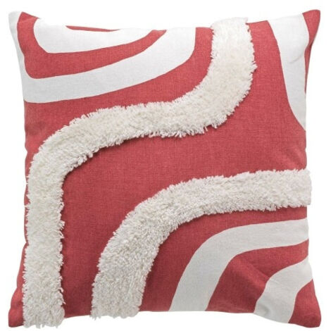 Housse de coussin 40 x 40 cm – Coton imprimé tufté Mirade Terracotta