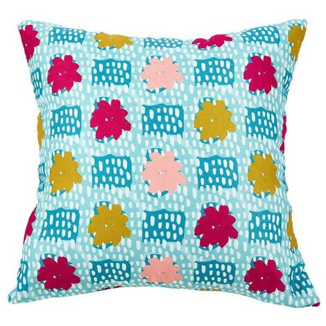 Housse de coussin 40x40 cm Fleurie