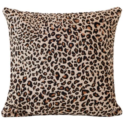 Housse de coussin 40x40 cm MADURA - Beige et fauve - LEOPOLDO