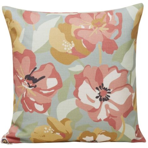 Housse de coussin 40x40 cm MADURA - Céladon et terracotta - ADELISE