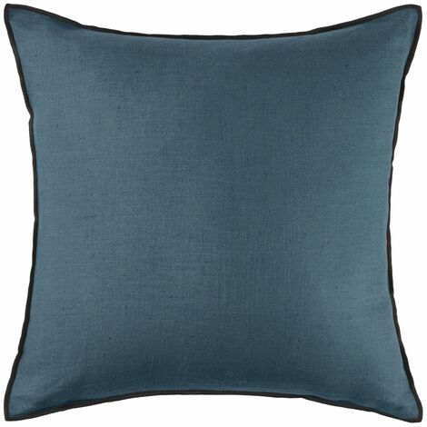 Housse de coussin 40x40 cm MADURA - Pétrole et bourdon noir - CARLINA