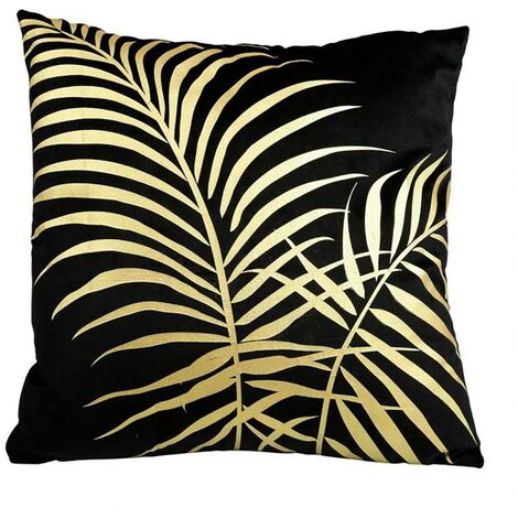 Housse de coussin 40x40 cm Palm black