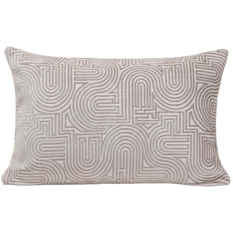 Housse de coussin 40x60 cm MADURA - Blanc et naturel - KLARK
