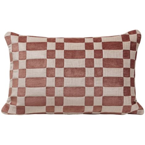 Housse de coussin 40x60 cm MADURA - Ecru et terracota - TCHEKY