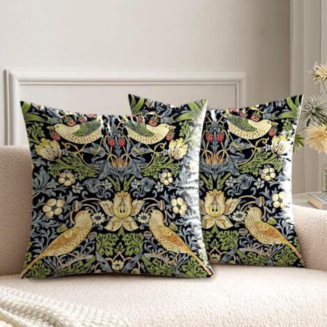 Housse de Coussin 45 x 45 cm  Lot de 2 Canapé Taie d'oreiller Douce pour Maison Salon Chambre Lit Clic Clac
