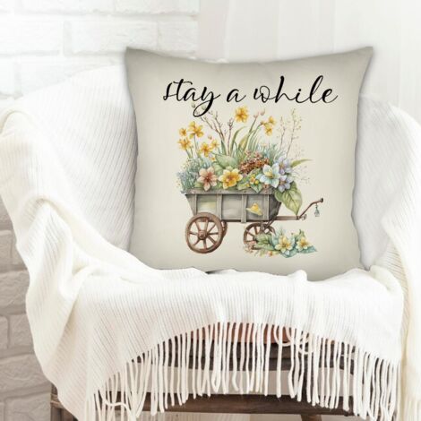 Housse de coussin 45x45 cm carrée cachée zippée pour femme mari petite amie petit ami couple