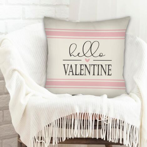 Housse de coussin 45x45 cm carrée doux pour petit ami anniversaire anniversaire de naissance la saint-valentin noël