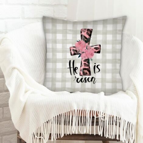 Housse de coussin 45x45 cm carrée fermeture à glissière pour petite amie petit ami la saint-valentin