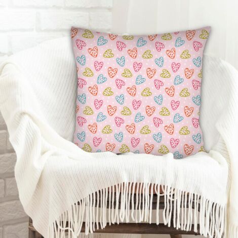 Housse de coussin 45x45 cm carrée lavable en machine pour naissance de bébé