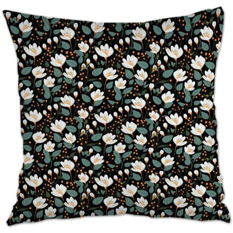 Housse de coussin 45x45 cm en polyester cachée zippée pour canapé lit chaise décoratif de ferme la saint-valentin