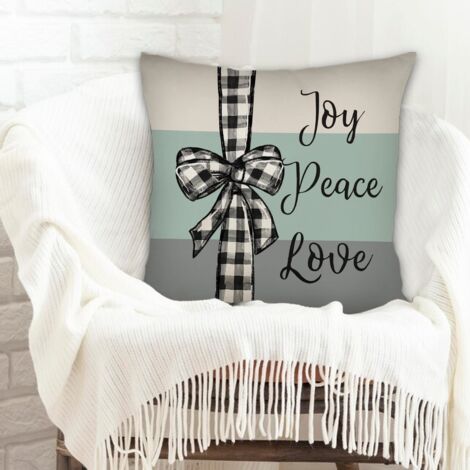 Housse de coussin 45x45 cm en polyester cachée zippée pour petit ami anniversaire anniversaire de naissance la saint-valentin noël
