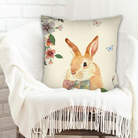 Housse de coussin 45x45 cm en polyester déhoussable pour anniversaire, la Saint-Valentin, Noël