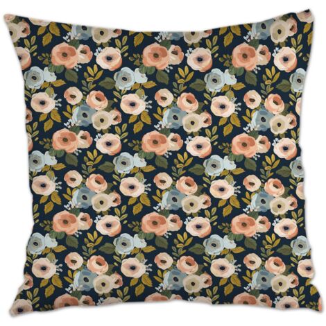 Housse de coussin 45x45 cm en polyester déhoussable pour canapé lit chaise décoratif de ferme la saint-valentin