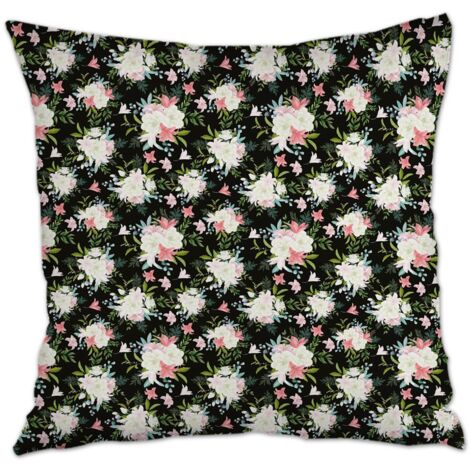 Housse de coussin 45x45 cm en polyester déhoussable pour canapé lit salon chambre à coucher
