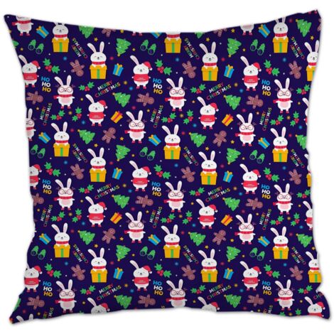 Housse de coussin 45x45 cm en polyester facile d'entretien pour canapé lit chaise décoratif de ferme la saint-valentin