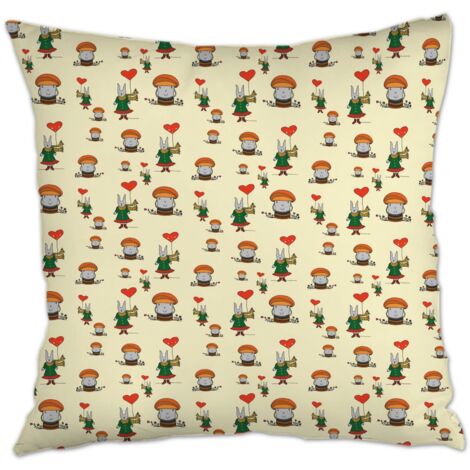 Housse de coussin 45x45 cm en polyester facile d'entretien pour canapé ou lit