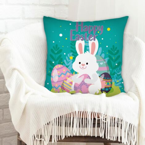 Housse de coussin 45x45 cm en polyester fermeture à glissière pour couples petit ami petite amie