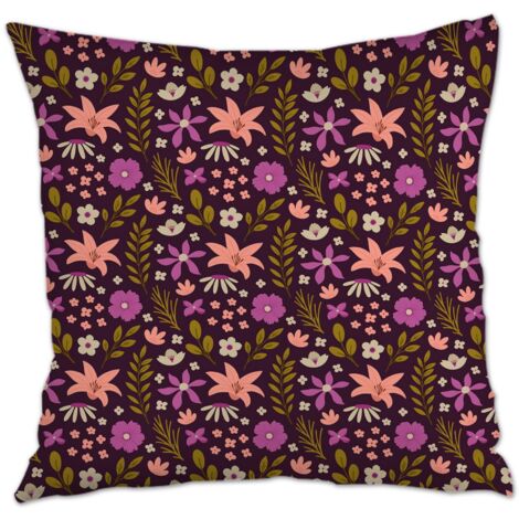 Housse de coussin 45x45 cm en polyester solide pour canapé lit salon chambre décoration de la saint-valentin