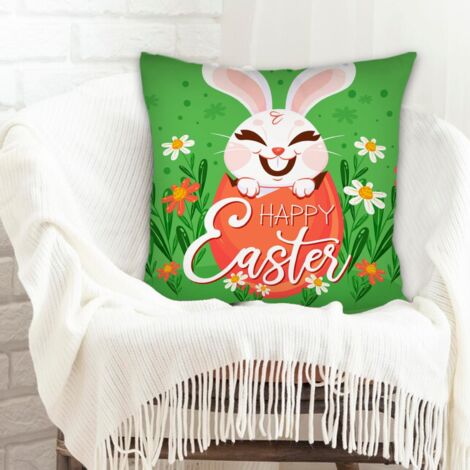 Housse de coussin 45x45 cm en polyester solide pour la Saint-Valentin, la Fête des Mères et des Pères