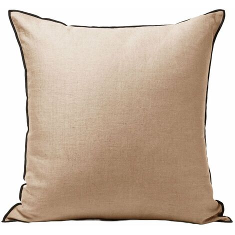 Housse de coussin 50x50 cm MADURA - Sable et bourdon noir - CARLINA