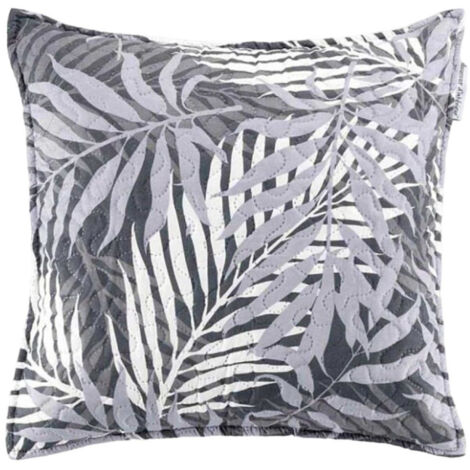 Housse de Coussin à Motifs "Hazel" 45x45cm Gris