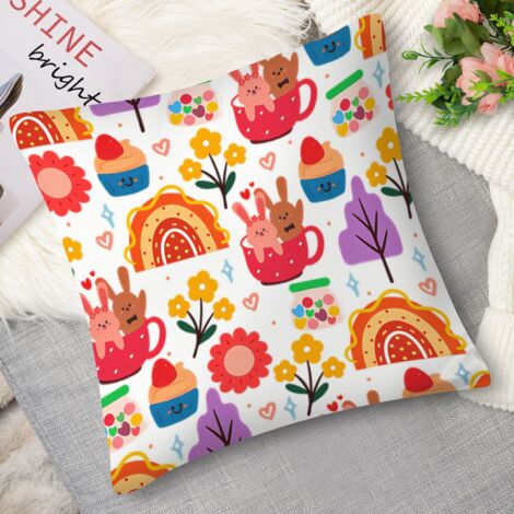 Housse de coussin animaux en balade