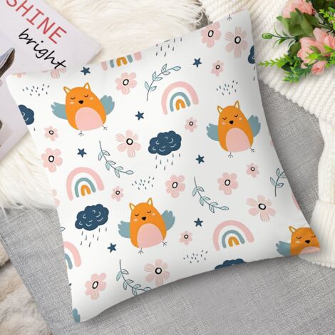 Housse de coussin animaux exotiques, kawaii