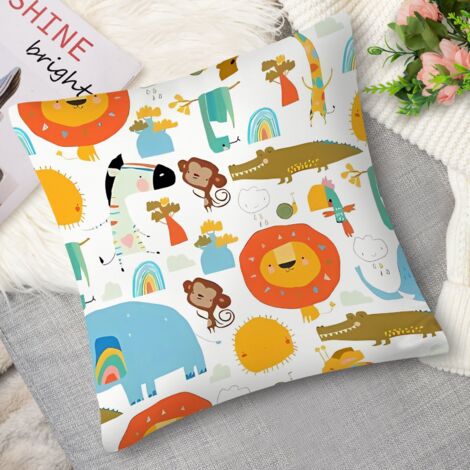 Housse de coussin animaux qui s’aiment