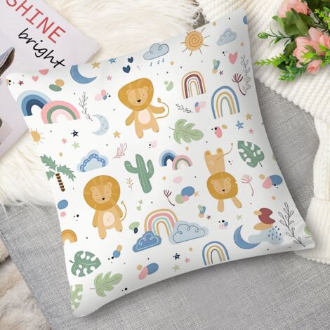 Housse de coussin animaux sauvages mignons