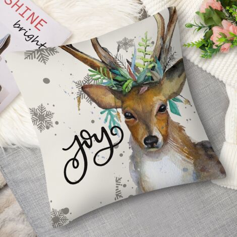 Housse de coussin blanc hivernal, épuré