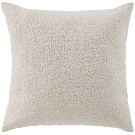 Housse de coussin bouclette en polyester 45x45 cm – Fausse fourrure moelleuse – Design moderne pour salon et chambre