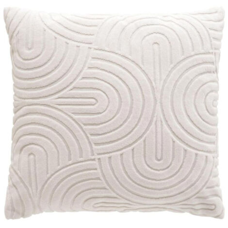 Housse de Coussin Bouclette "Solly" 40x40cm Naturel