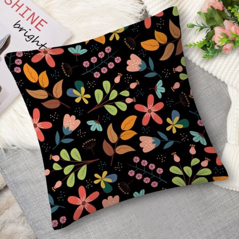 Housse de coussin bouquets champêtres