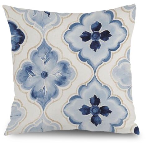 Housse de coussin carreaux rustique,décoration maison,40×40cm