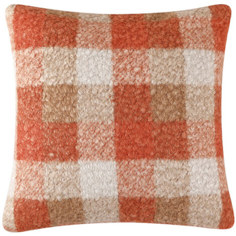 Housse de coussin carrée en laine artificielle douce et moelleuse, pour canapé, salon ou chambre (45 x 45 cm).